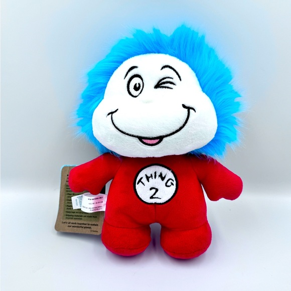 NWT Aurora® Whimsical Dr. Seuss™ Dood Plushie™ Thing One & Two Double Plushie - Picture 2 of 6